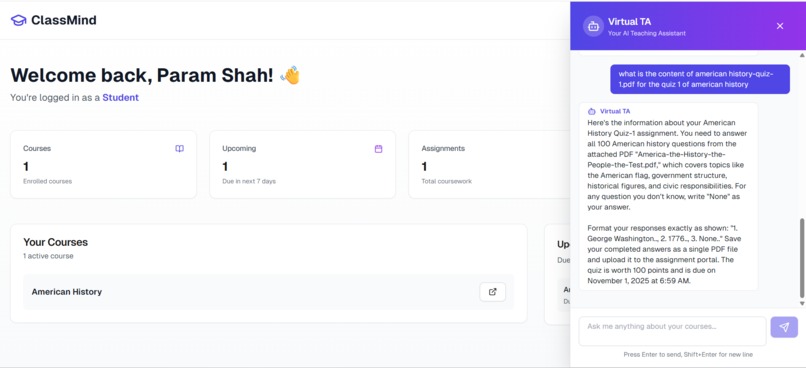 Virtual Teaching Assistant – screenshot 5