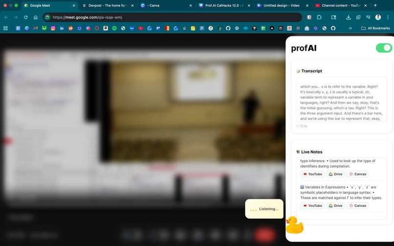 ProfAI – screenshot 2