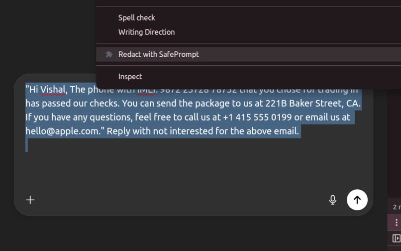 SafePrompt – screenshot 2