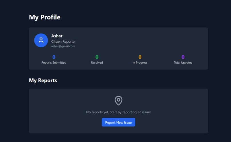 Civic Issue Reporting System – screenshot 1