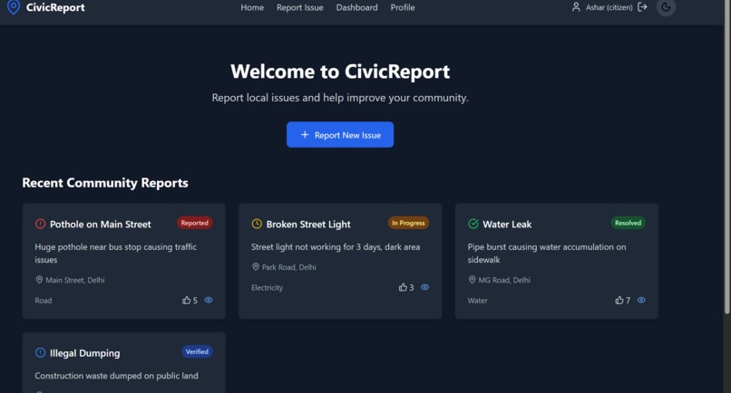 Civic Issue Reporting System – screenshot 5