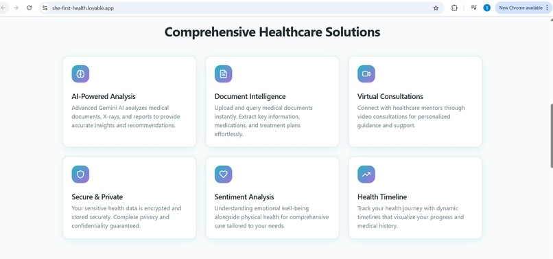 SheFirst – screenshot 1