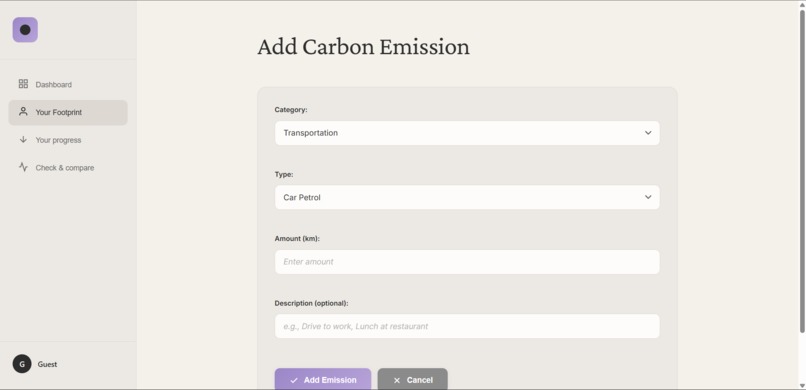 CarbonLens – screenshot 2