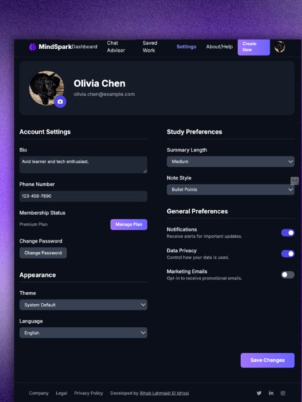 MindSpark – Your AI Study Companion – screenshot 2