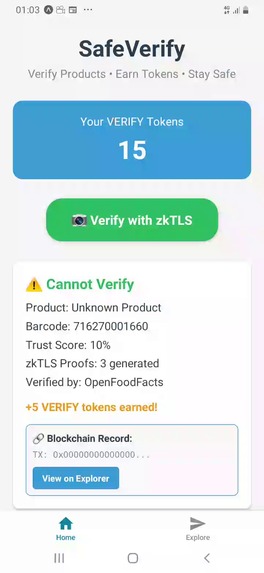 SafeVerifi — zkTLS-powered drug authenticity verification – screenshot 4