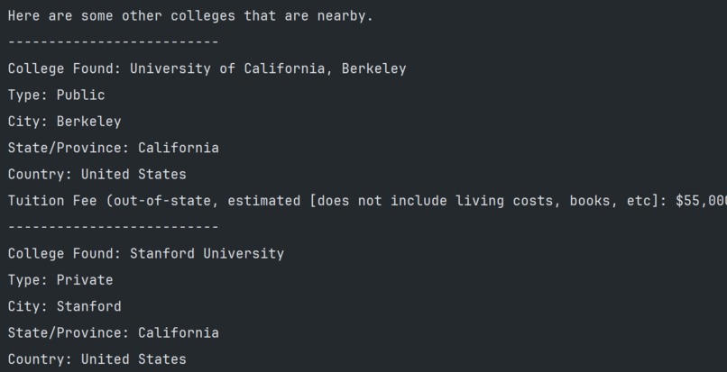 CollegeFinder – screenshot 4