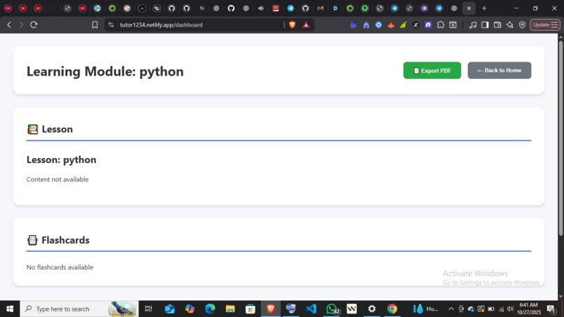 TutorBot – screenshot 2
