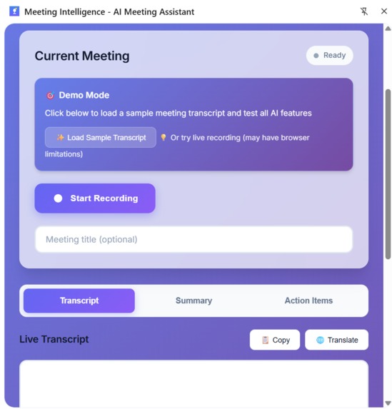 meeting-intelligence-extension – screenshot 1