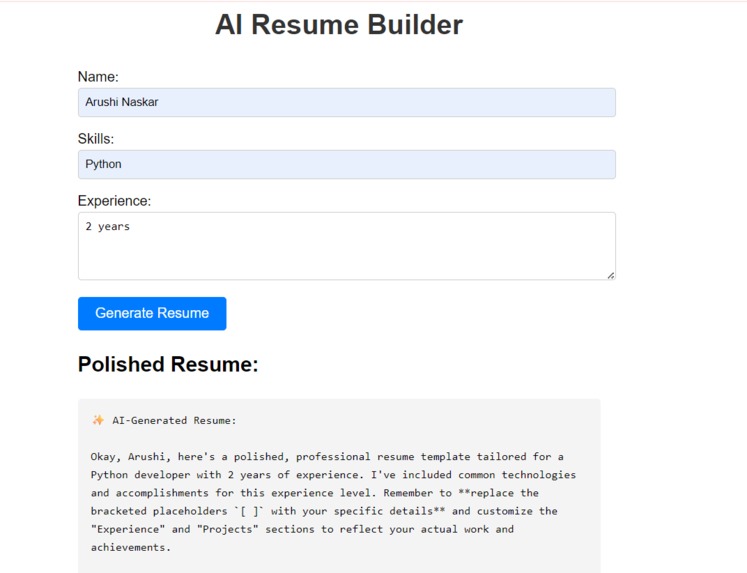 AI Resume Builder – screenshot 1