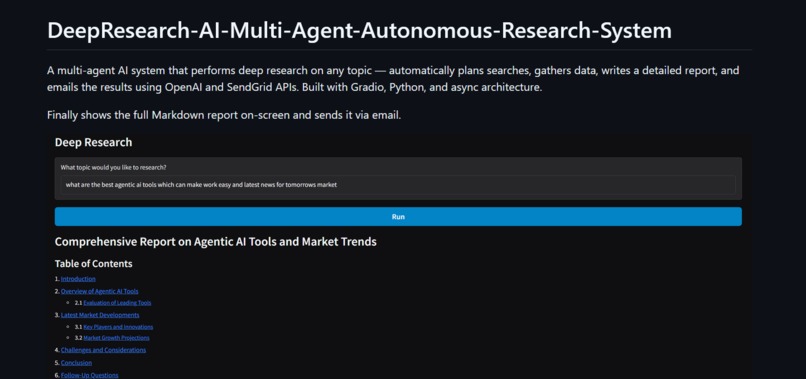 DeepResearch AI Assistant – screenshot 1