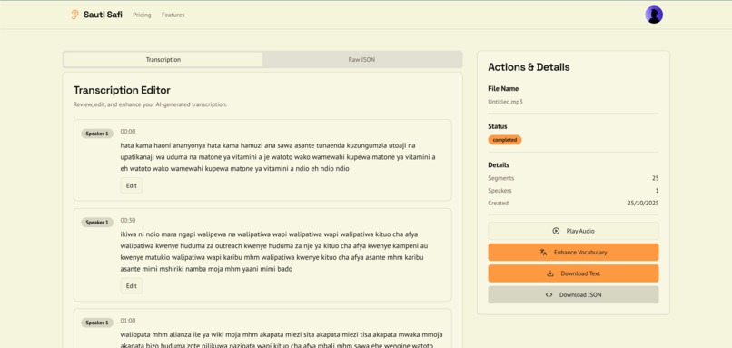 SautiSafi – screenshot 1