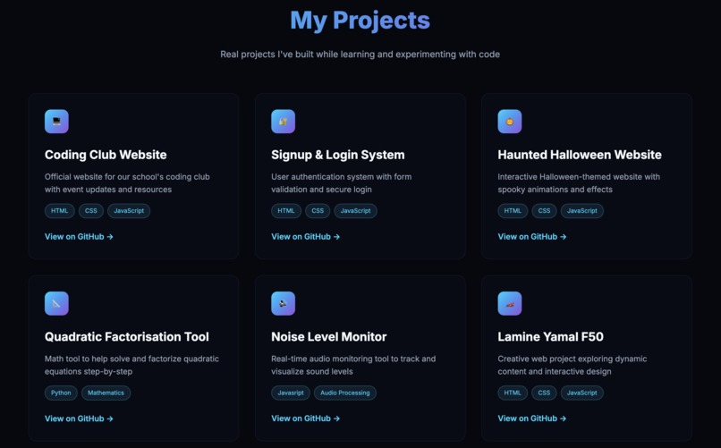 Portfolio – screenshot 2