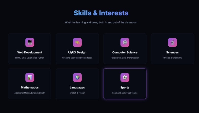 Portfolio – screenshot 3