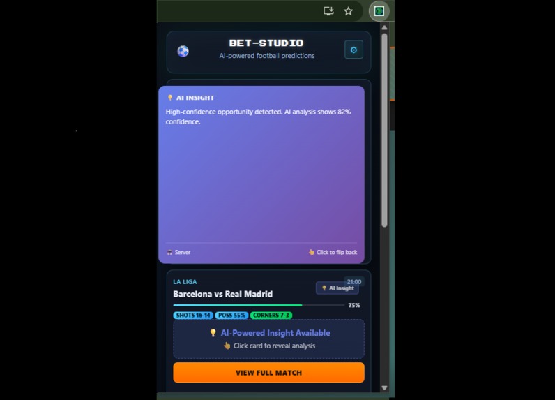 Bet-Studio AI Match Insights – screenshot 2