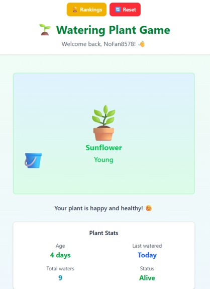 Watering your plant – screenshot 1