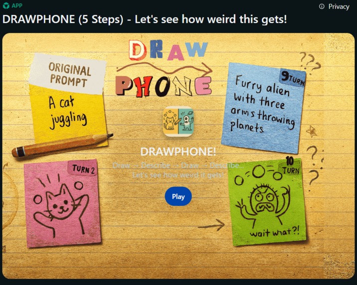 DRAWPHONE - Draw→Describe→Draw→Describe... – screenshot 1