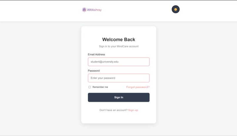 ManAshray - A digital mental health system – screenshot 2