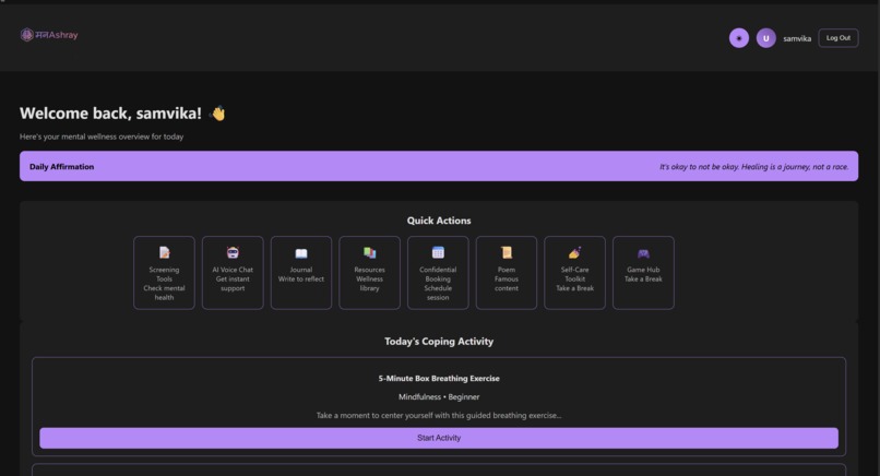 ManAshray - A digital mental health system – screenshot 3