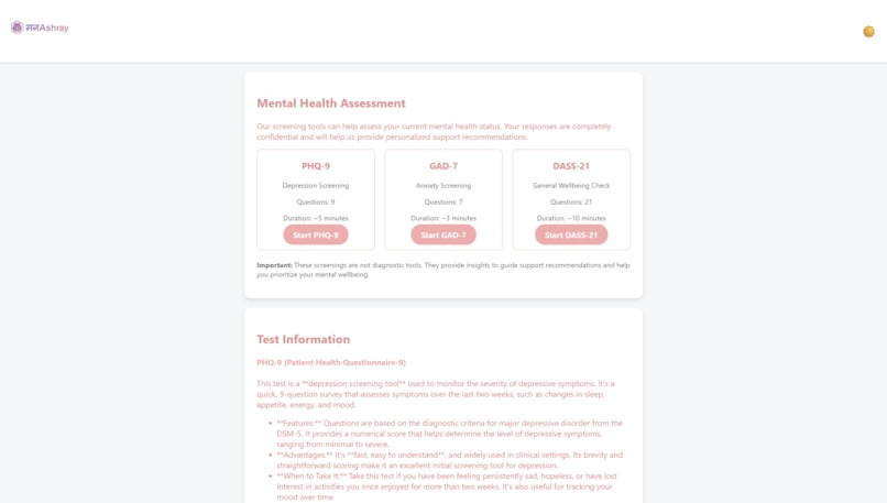 ManAshray - A digital mental health system – screenshot 4