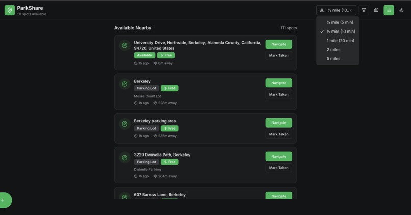 ParkShare – screenshot 1