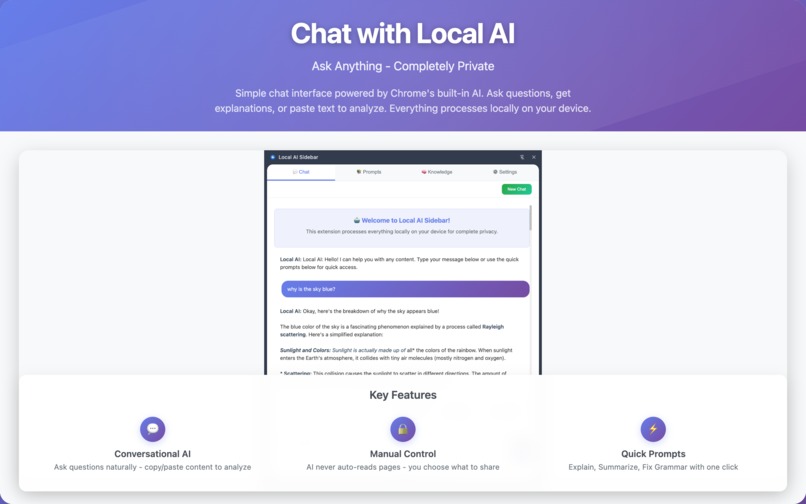 Local AI Sidebar – screenshot 1
