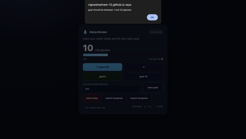 WaterMinder Web – screenshot 3