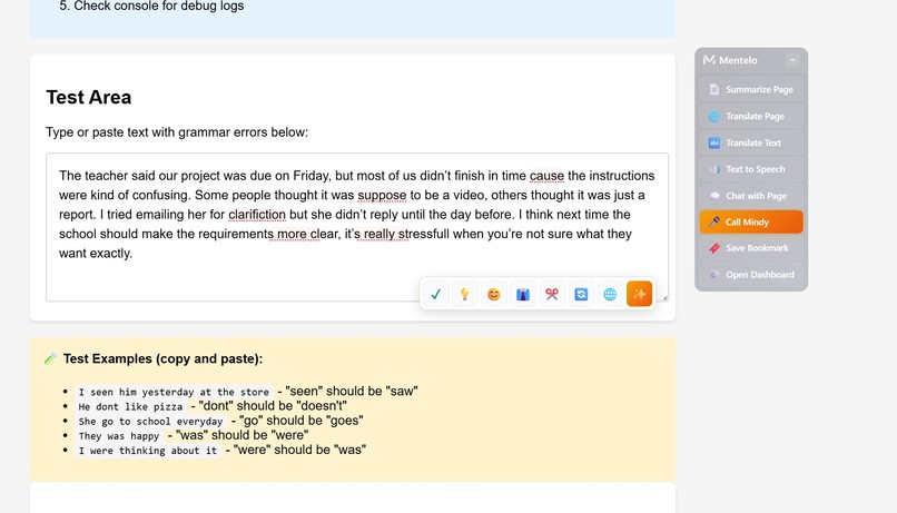 Mentelo - An Interactive Chrome Extension You Can Talk To – screenshot 3