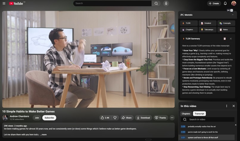 Mentelo - An Interactive Chrome Extension You Can Talk To – screenshot 8
