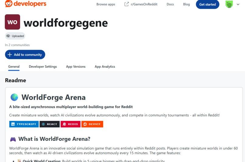 WorldForgeGenesisArena – screenshot 1