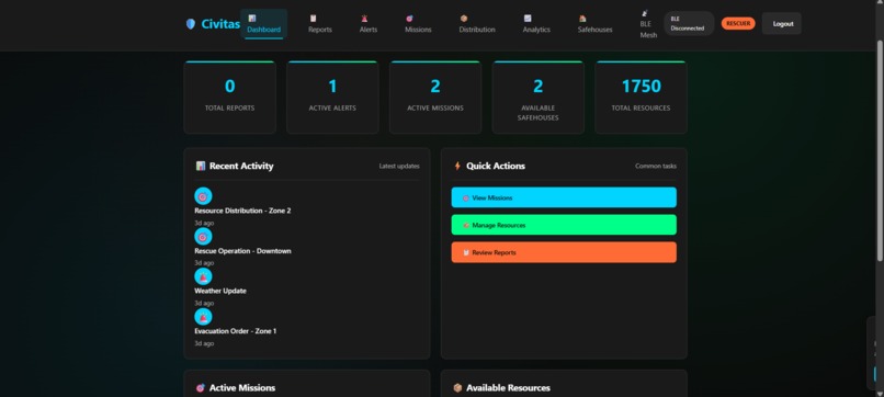 Civitas : A bluetooth disaster management System – screenshot 2