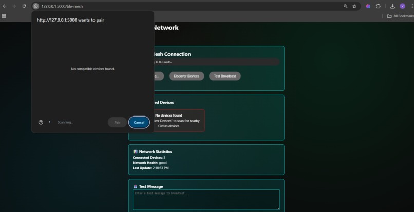 Civitas : A bluetooth disaster management System – screenshot 3