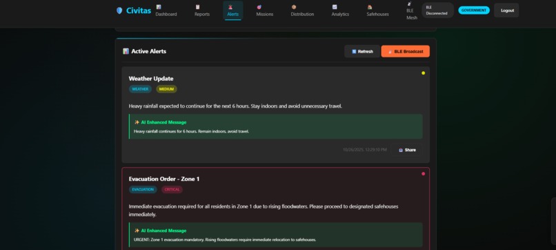 Civitas : A bluetooth disaster management System – screenshot 10