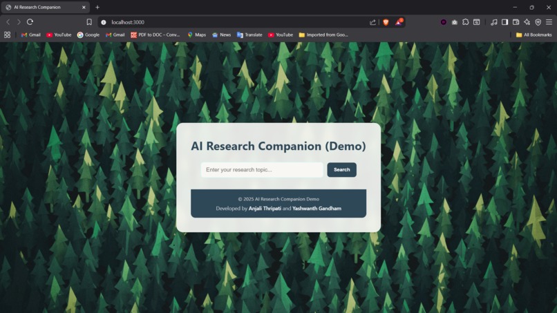 AI Research Companion Project – screenshot 1