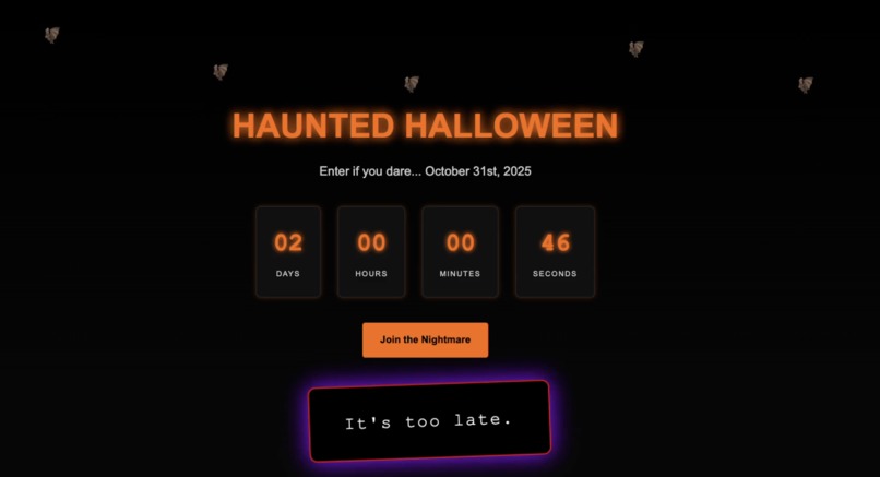 Halloween Event Website – screenshot 6