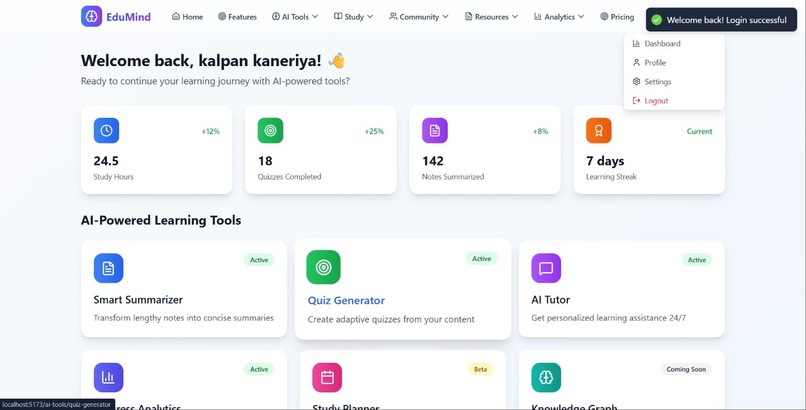 EduMind – screenshot 2
