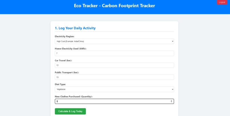 EcoTrack – screenshot 2