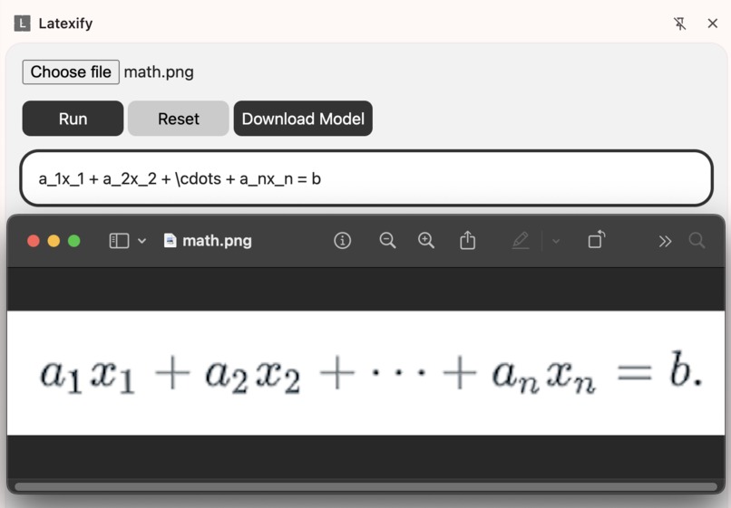 Latexify – screenshot 1