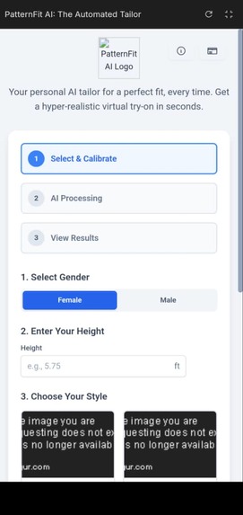 PatternFit AI: The Automated Tailor – screenshot 1