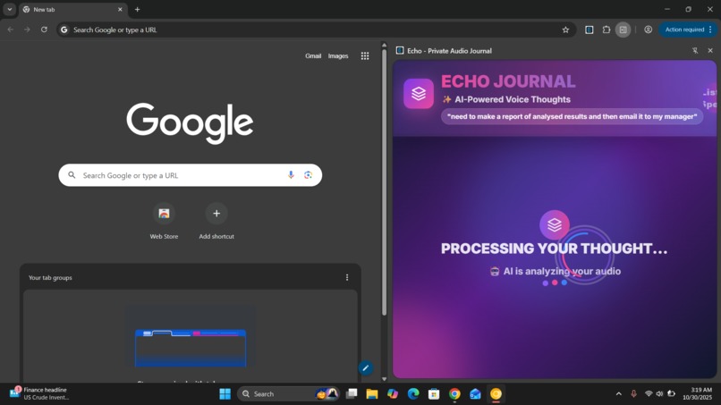 echo journal – screenshot 1