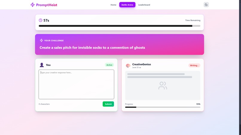PromptHeist: The Ultimate AI Battle Arena for Prompters – screenshot 2