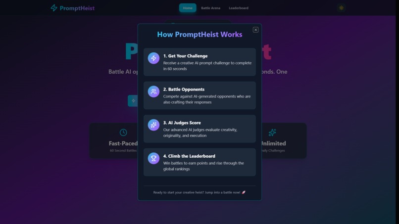 PromptHeist: The Ultimate AI Battle Arena for Prompters – screenshot 4