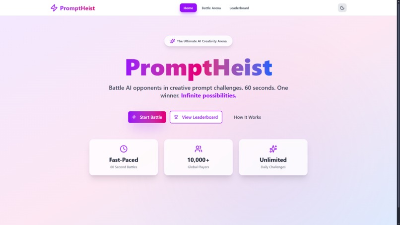 PromptHeist: The Ultimate AI Battle Arena for Prompters – screenshot 9