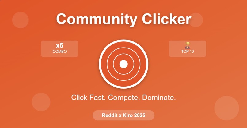 Reddit Community Clicker - Speed Competition Game – screenshot 1