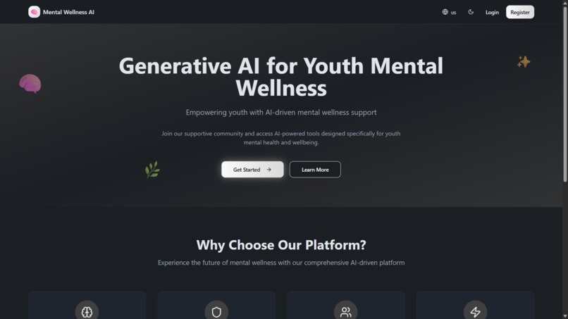 Mental Wellness AI-Generative AI for Youth Mental Wellness – screenshot 1