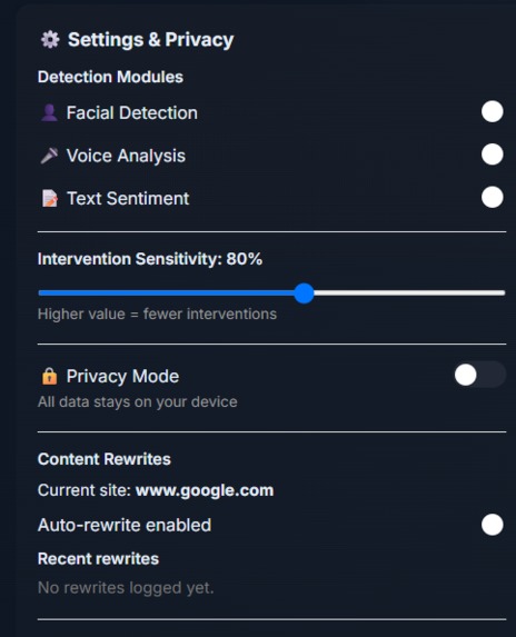 MindPulse and EmotiFlow – screenshot 5