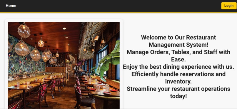 Restaurant managment system – screenshot 1