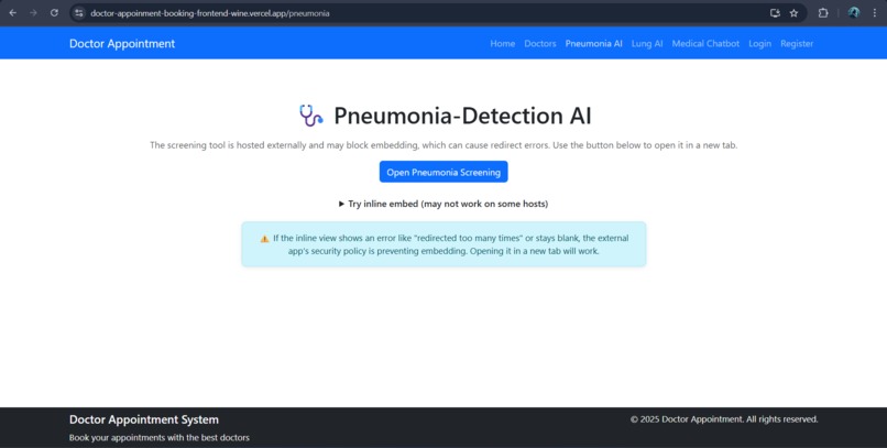 AI POWERED MEDICAL ASSISTANT WITH DOCTOR BOOKINGS – screenshot 1