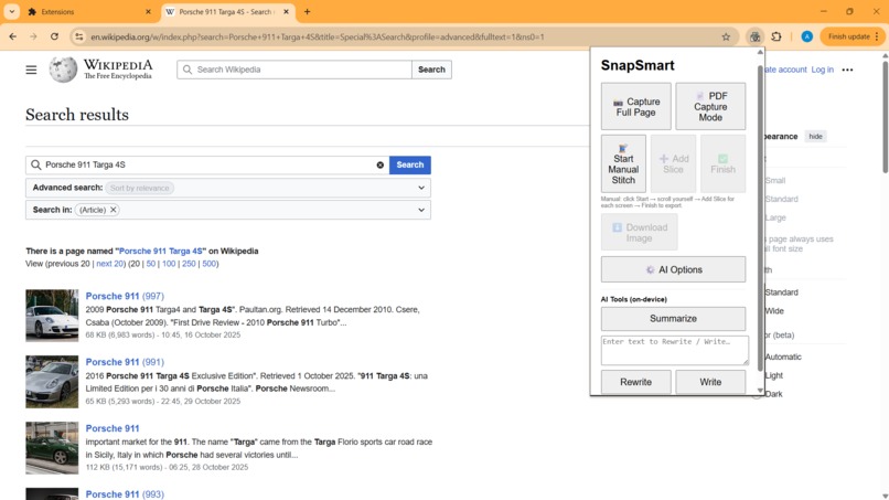 SnapSmart – Full-Page Capture + On-device AI – screenshot 1