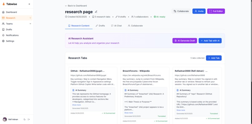 Tabwise – screenshot 3