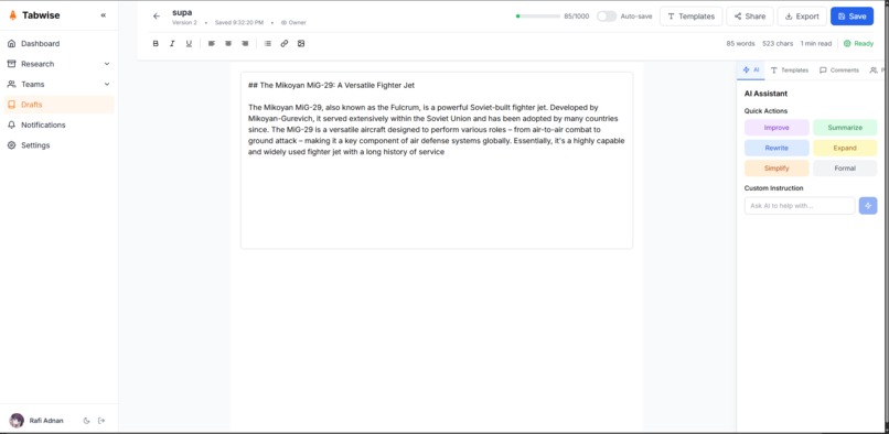 Tabwise – screenshot 4